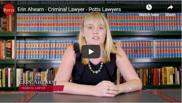 traffic lawer criminal lawyer erin ahearn potts lawyers